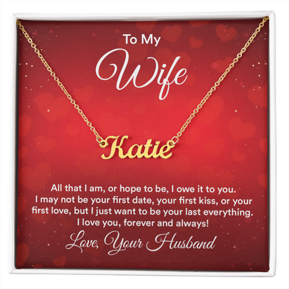 Name Necklace for Wife - Gift Junction 