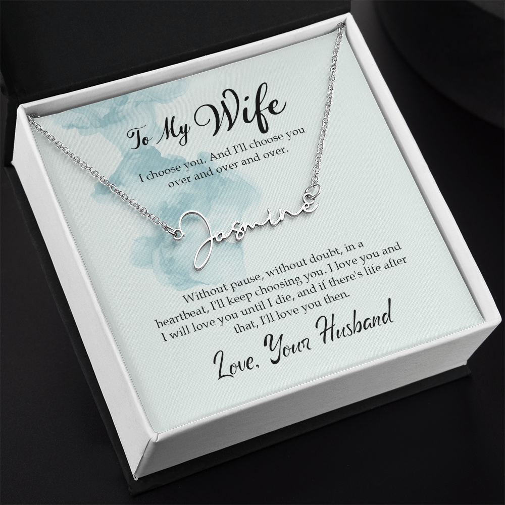 Customised Name Necklace To my Soulmate/Wife - Gift Junction 