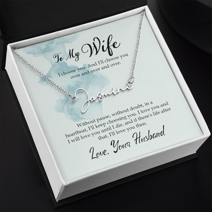 Customised Name Necklace To my Soulmate/Wife - Gift Junction 