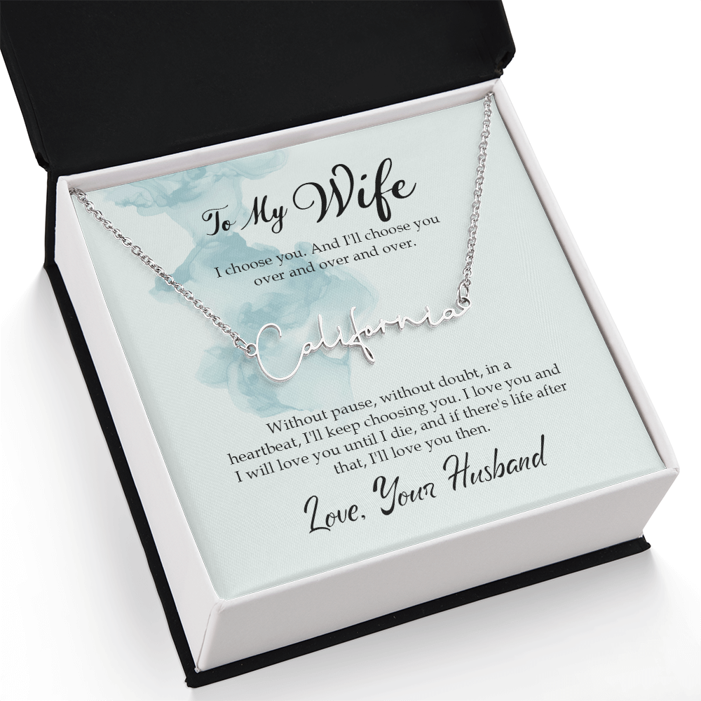 Customised Name Necklace To my Soulmate/Wife - Gift Junction 