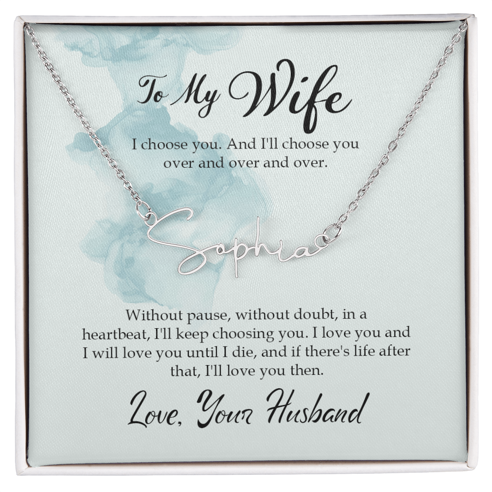 Customised Name Necklace To my Soulmate/Wife - Gift Junction 