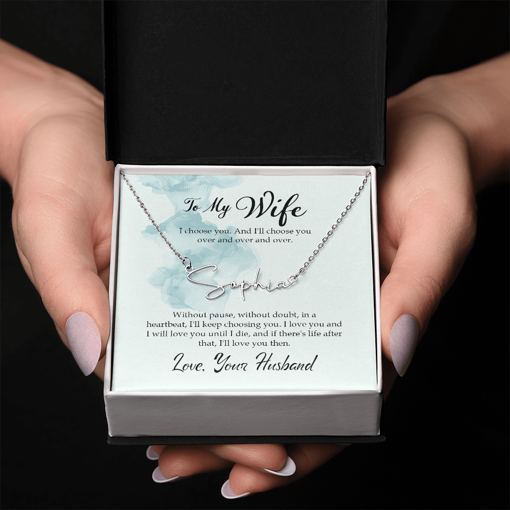 Customised Name Necklace To my Soulmate/Wife - Gift Junction 
