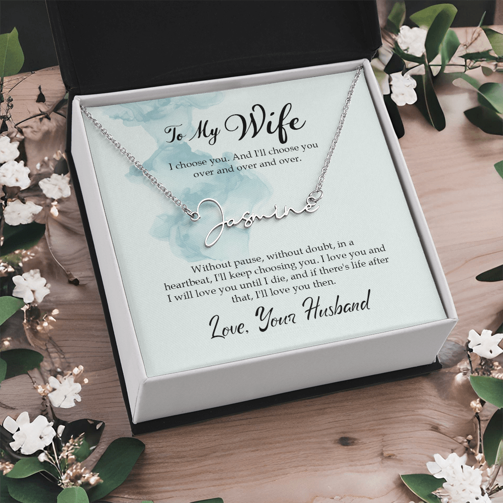 Customised Name Necklace To my Soulmate/Wife - Gift Junction 