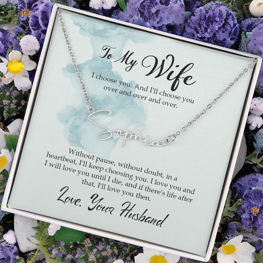 Customised Name Necklace To my Soulmate/Wife - Gift Junction 