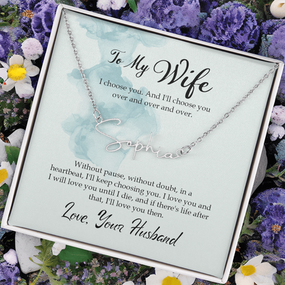 Customised Name Necklace To my Soulmate/Wife - Gift Junction 