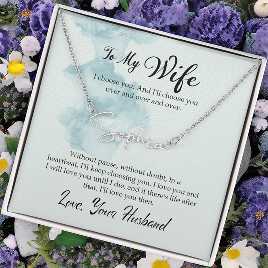 Customised Name Necklace To my Soulmate/Wife - Gift Junction 