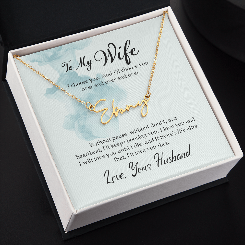 Customised Name Necklace To my Soulmate/Wife - Gift Junction 