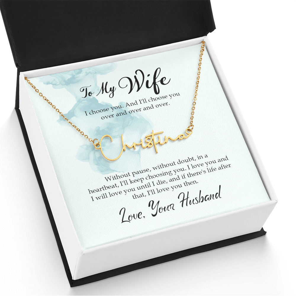 Customised Name Necklace To my Soulmate/Wife - Gift Junction 
