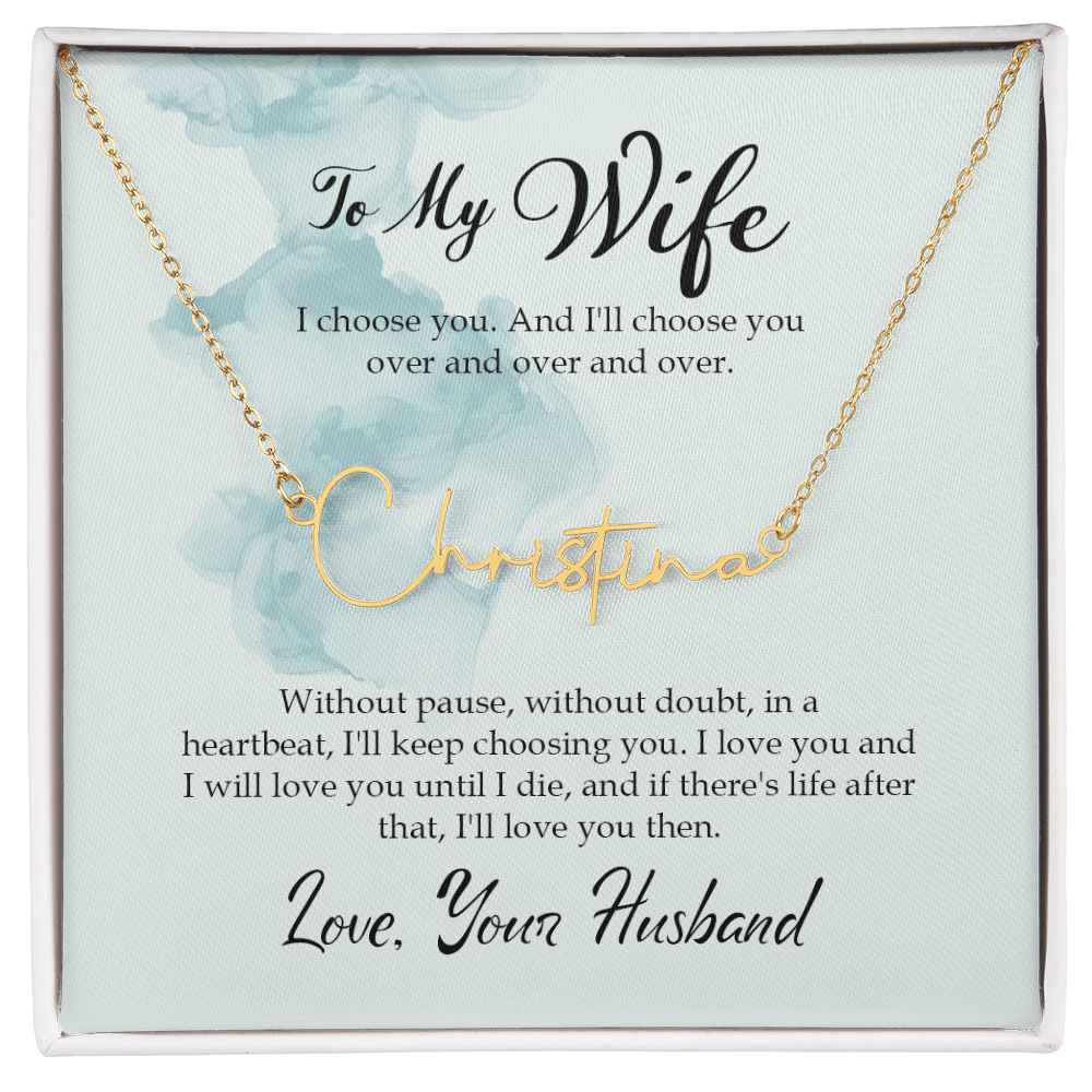 Customised Name Necklace To my Soulmate/Wife - Gift Junction 