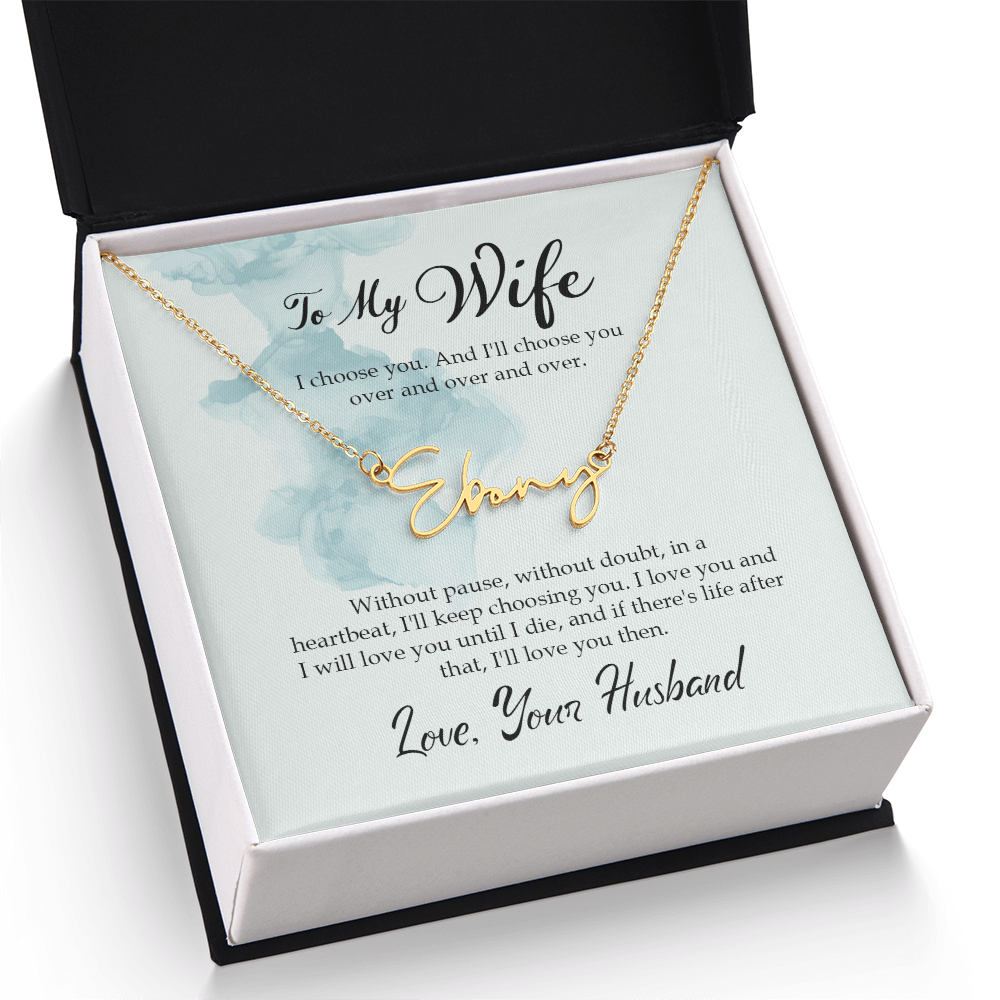 Customised Name Necklace To my Soulmate/Wife - Gift Junction 