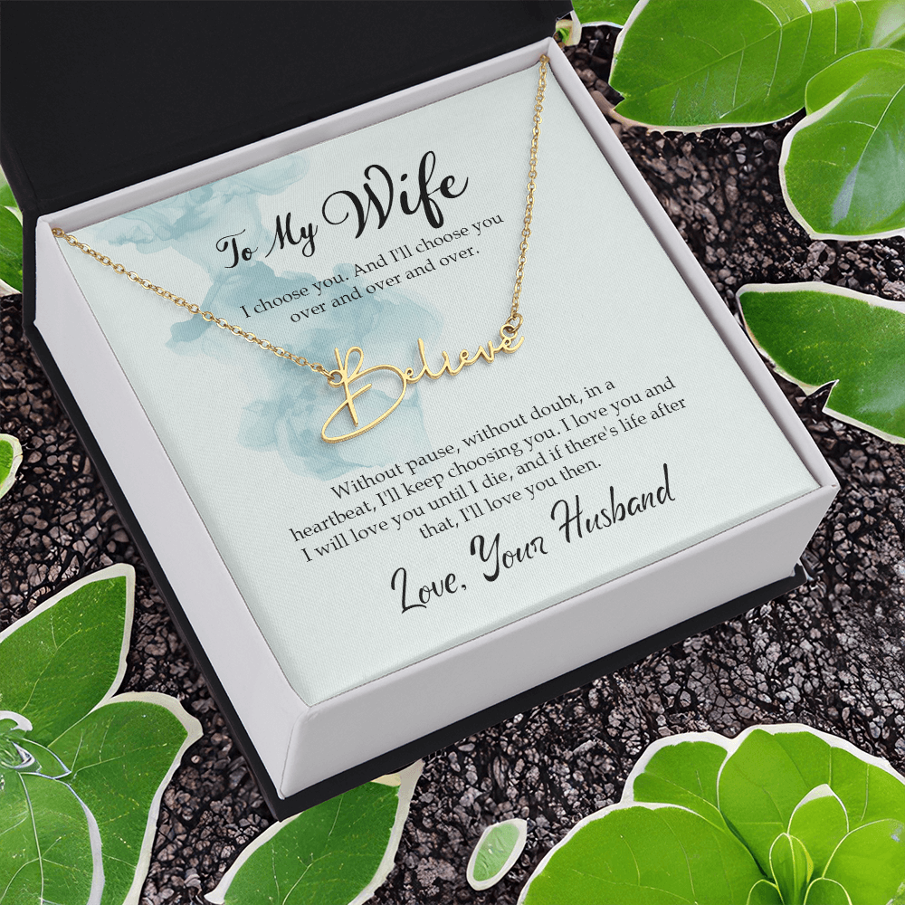 Customised Name Necklace To my Soulmate/Wife - Gift Junction 