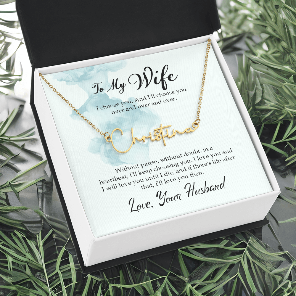Customised Name Necklace To my Soulmate/Wife - Gift Junction 