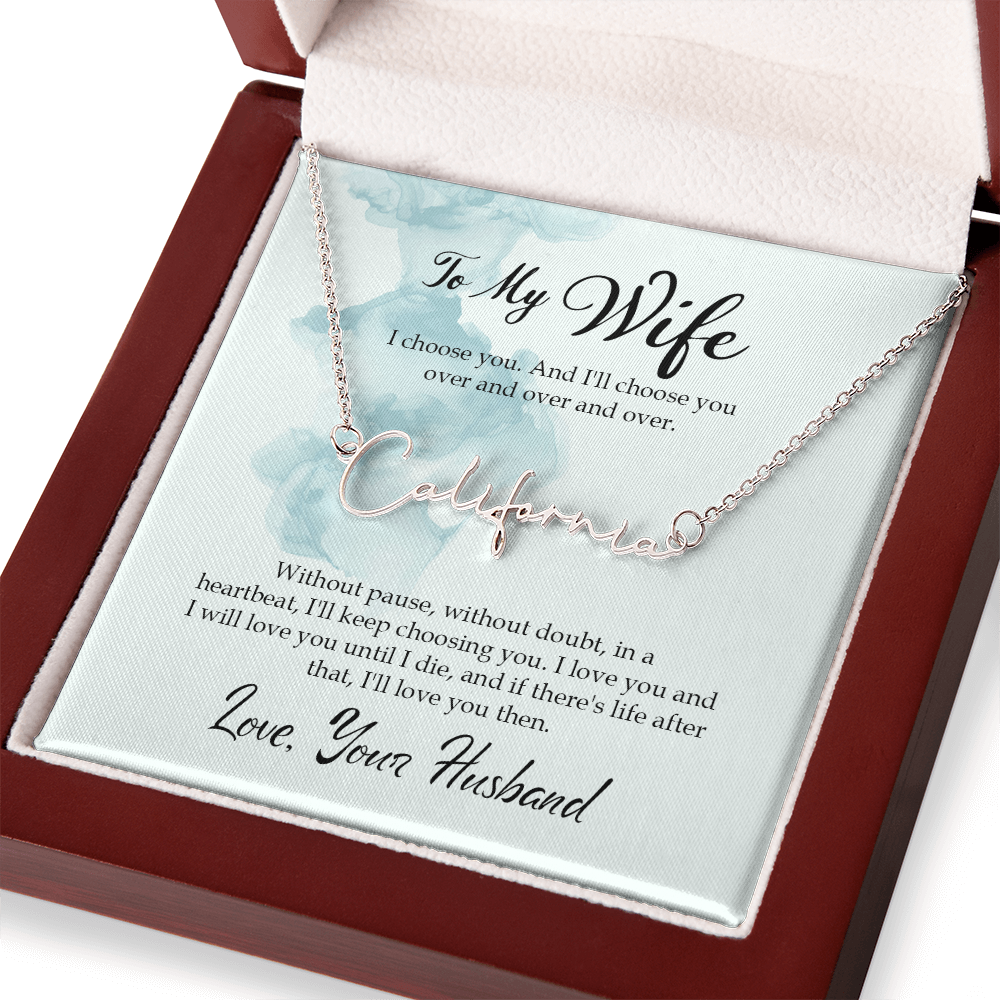 Customised Name Necklace To my Soulmate/Wife - Gift Junction 