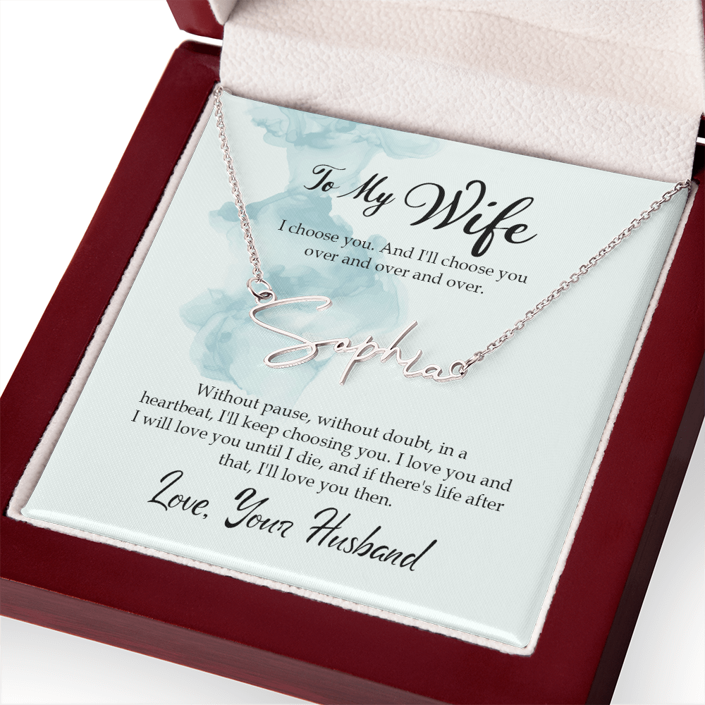 Customised Name Necklace To my Soulmate/Wife - Gift Junction 