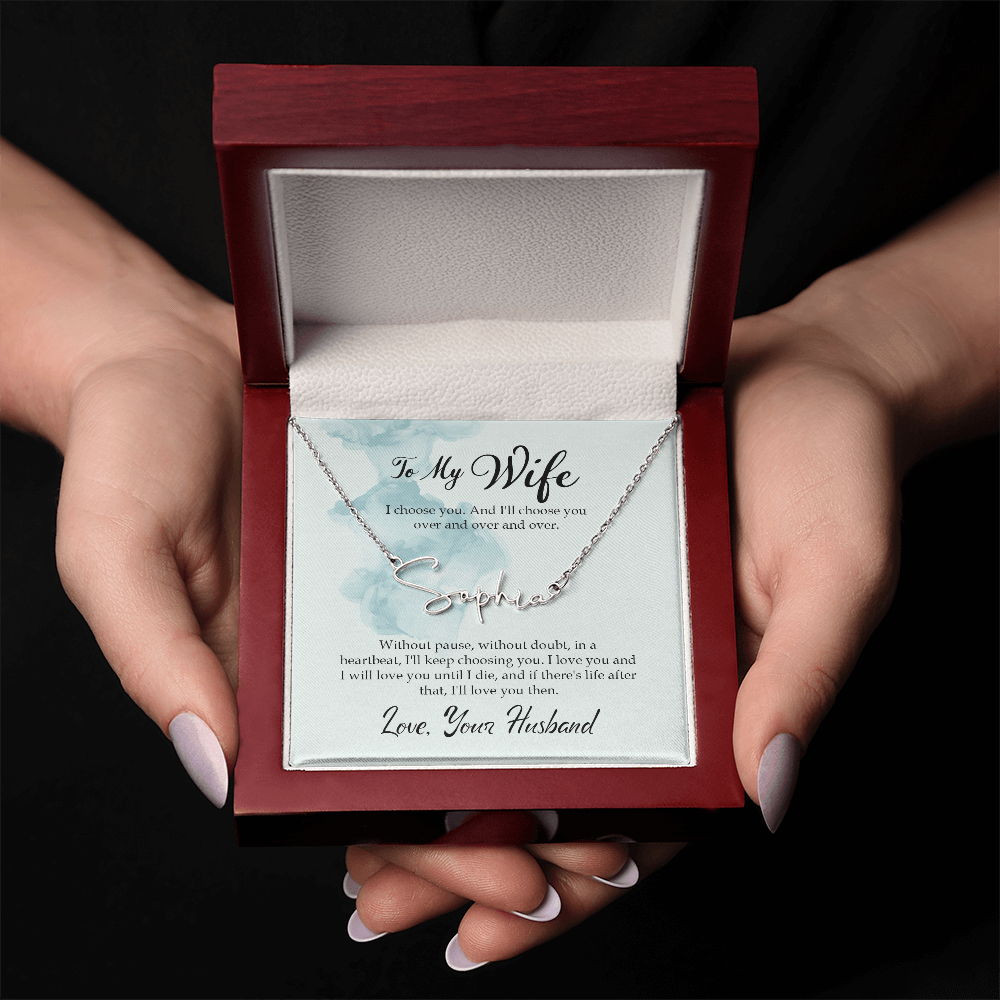 Customised Name Necklace To my Soulmate/Wife - Gift Junction 