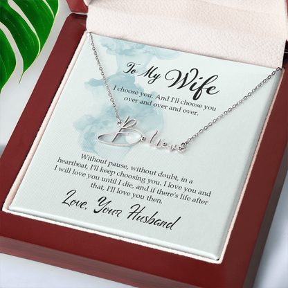 Customised Name Necklace To my Soulmate/Wife - Gift Junction 
