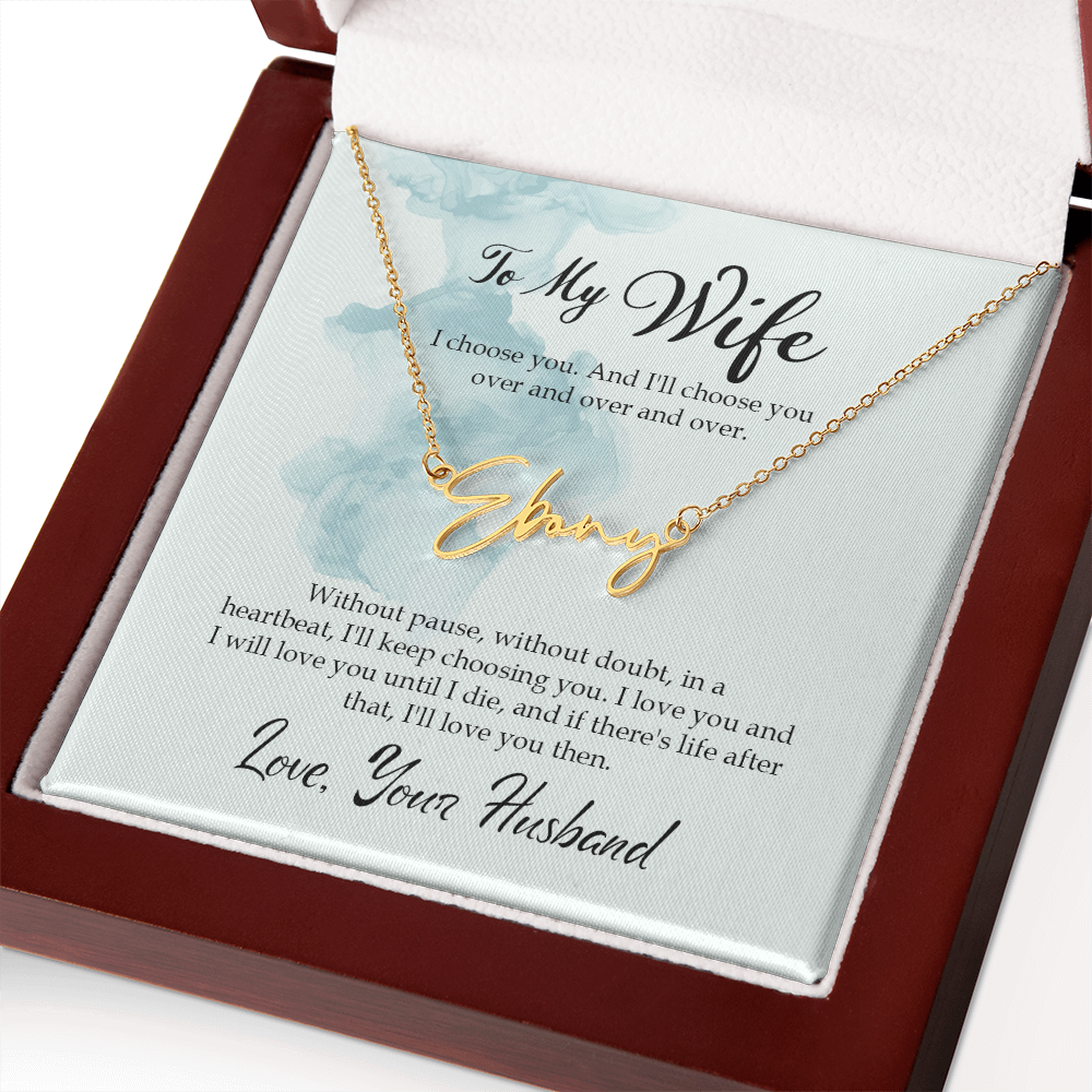 Customised Name Necklace To my Soulmate/Wife - Gift Junction 