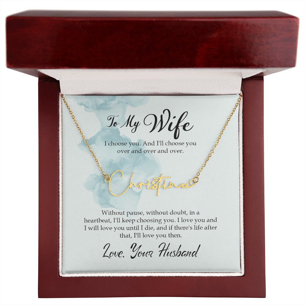 Customised Name Necklace To my Soulmate/Wife - Gift Junction 