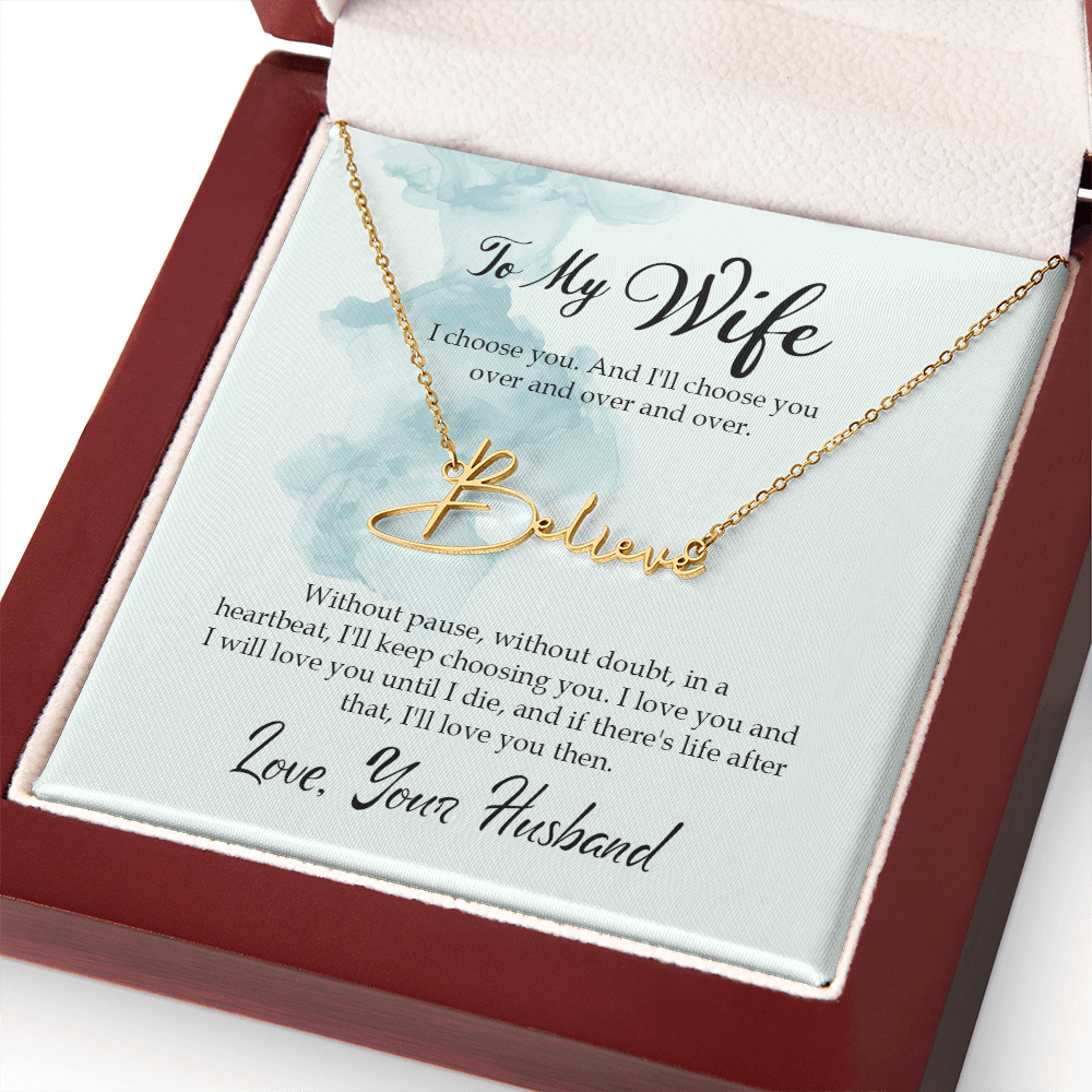 Customised Name Necklace To my Soulmate/Wife - Gift Junction 