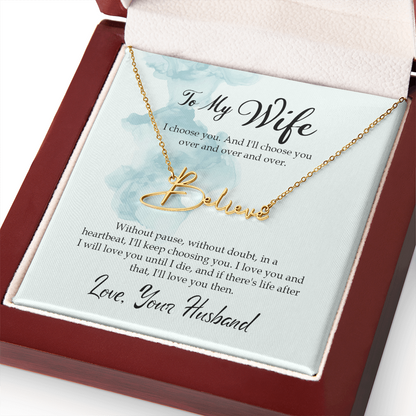 Customised Name Necklace To my Soulmate/Wife - Gift Junction 