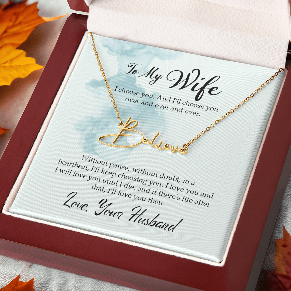 Customised Name Necklace To my Soulmate/Wife - Gift Junction 