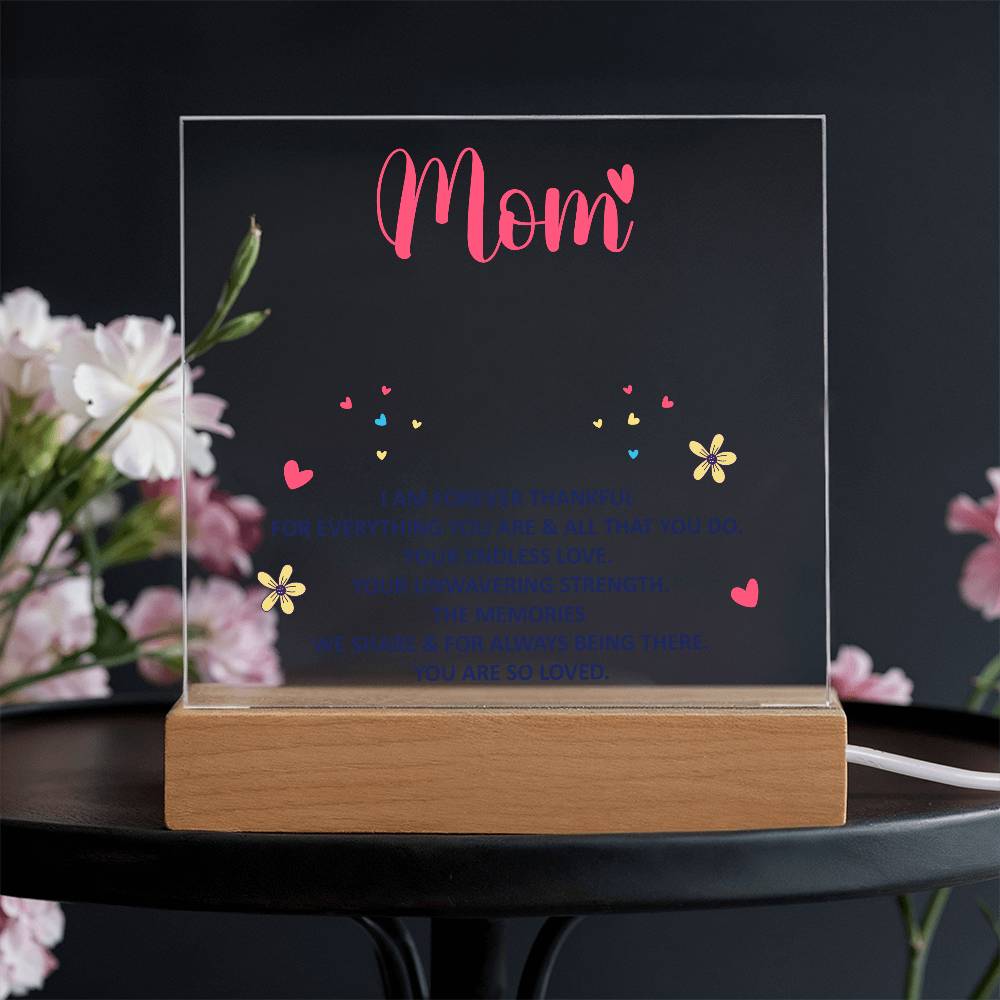Keepsake Acrylic Bundle - mom - I am forever thankful -  Gift Junction