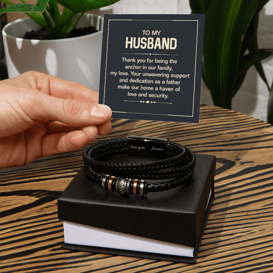 Gift Idea to my Husband, Message card with Bracelet - Gift Junction 