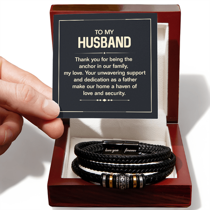 Gift Idea to my Husband, Message card with Bracelet - Gift Junction 