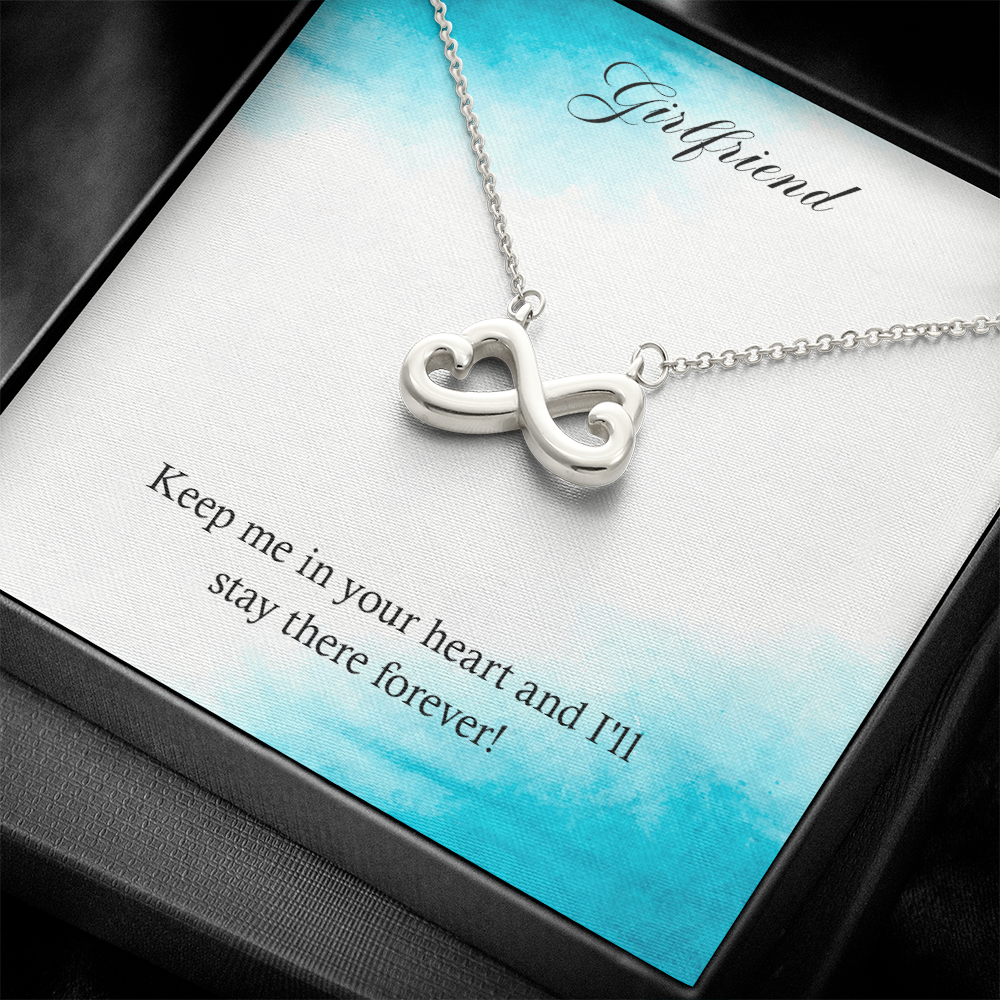 To my Girlfriend, Valentines Day Gifts - I Love You Gifts for Him, Her -Heart Pendant Printed Message - Birthday, Wedding for Boyfriend, Girlfriend - I Love You Presents for Husband, Wife - Gift Junction 