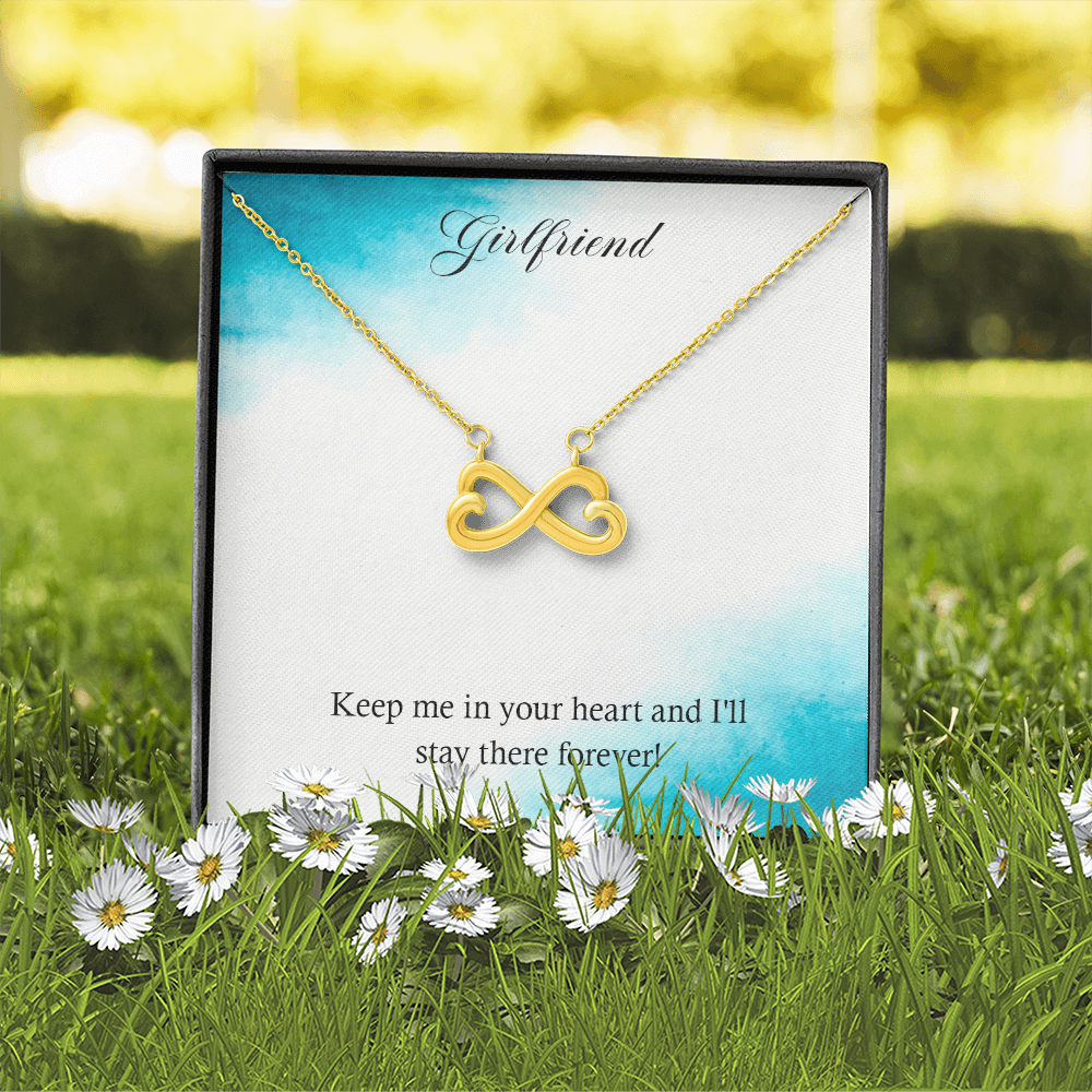 To my Girlfriend, Valentines Day Gifts - I Love You Gifts for Him, Her -Heart Pendant Printed Message - Birthday, Wedding for Boyfriend, Girlfriend - I Love You Presents for Husband, Wife - Gift Junction 