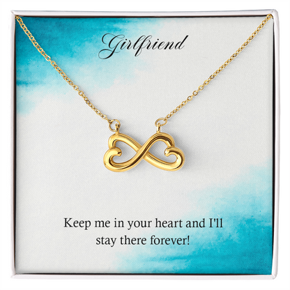 To my Girlfriend, Valentines Day Gifts - I Love You Gifts for Him, Her -Heart Pendant Printed Message - Birthday, Wedding for Boyfriend, Girlfriend - I Love You Presents for Husband, Wife - Gift Junction 
