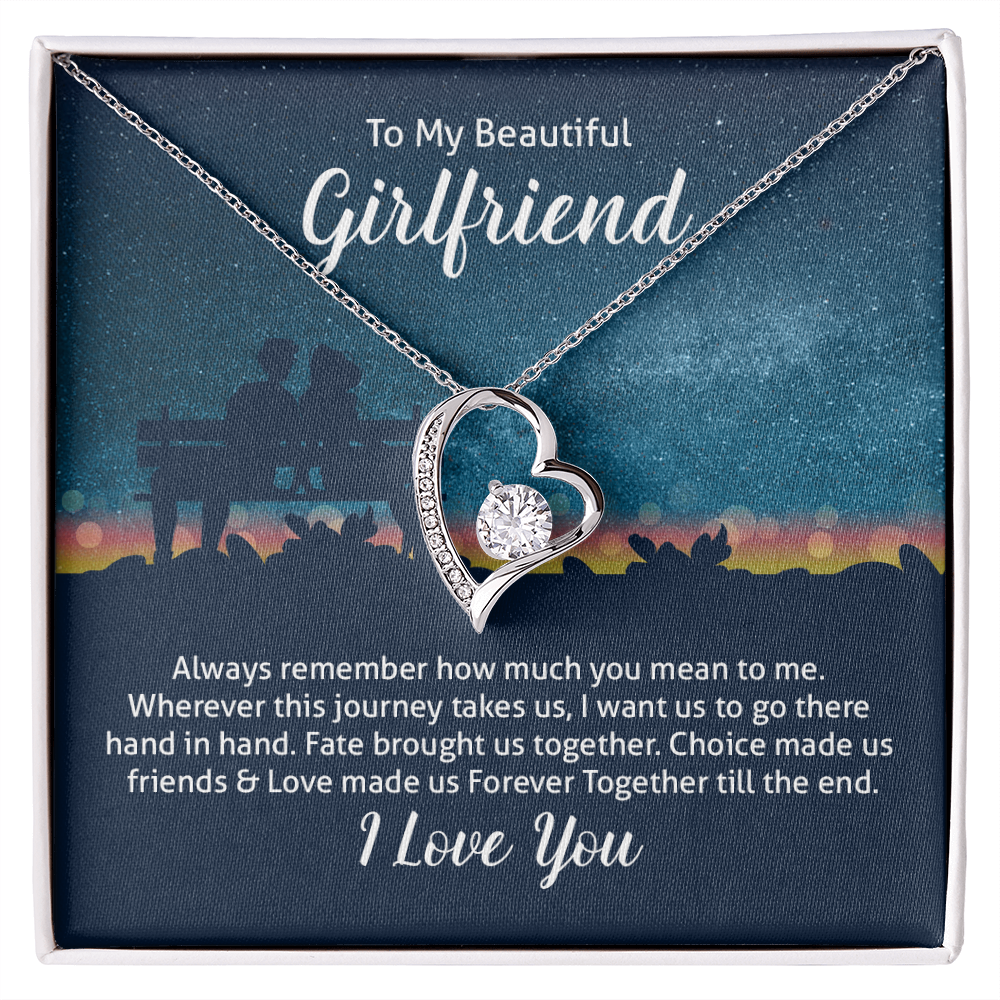 Valentine's Day Necklace for Girlfriend – To My Beautiful Girlfriend Gift - Gift Junction 