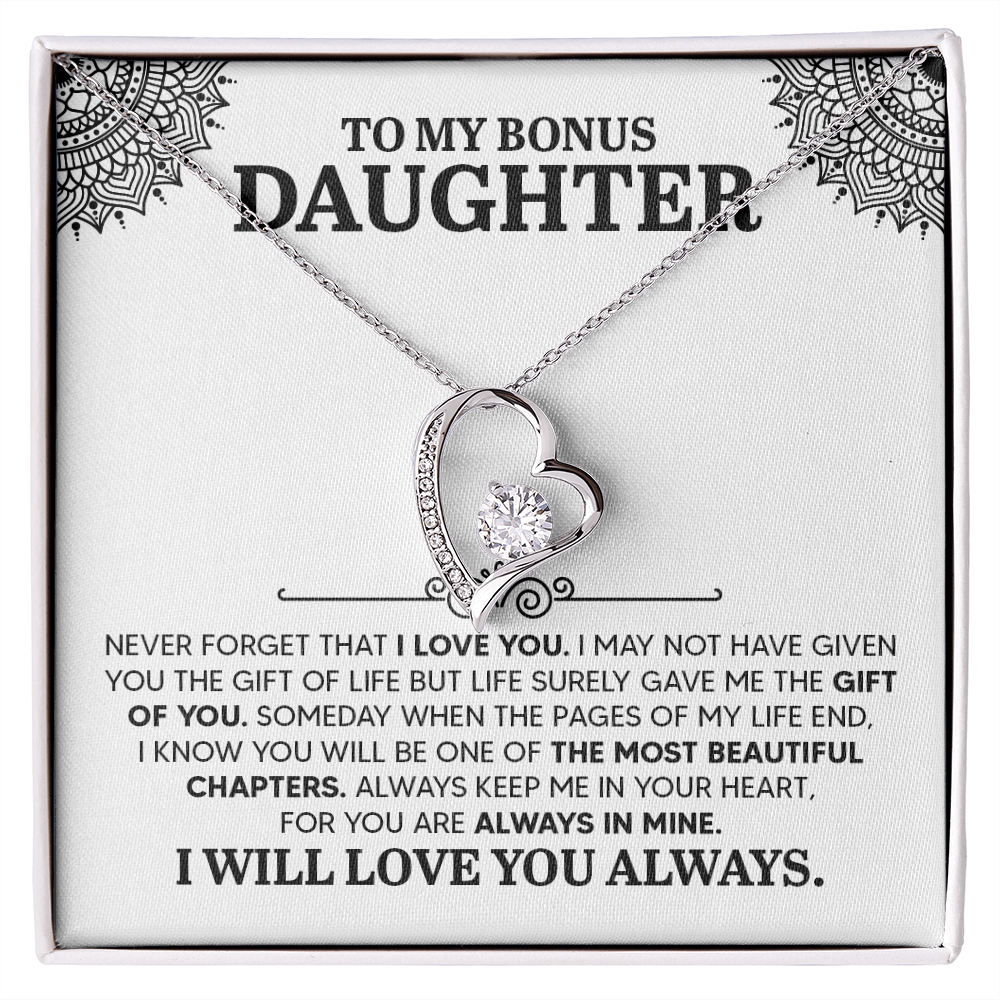 To my Daughter, Personalised Gift, Engraved Heart Necklace, Any Text, Necklace, Gift for Her, Birthday, Anniversary , Valentine's Day - Gift Junction 