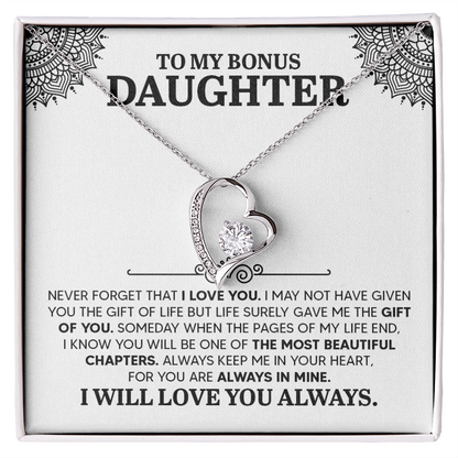 To my Daughter, Personalised Gift, Engraved Heart Necklace, Any Text, Necklace, Gift for Her, Birthday, Anniversary , Valentine's Day - Gift Junction 