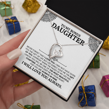 To my Daughter, Personalised Gift, Engraved Heart Necklace, Any Text, Necklace, Gift for Her, Birthday, Anniversary , Valentine's Day - Gift Junction 