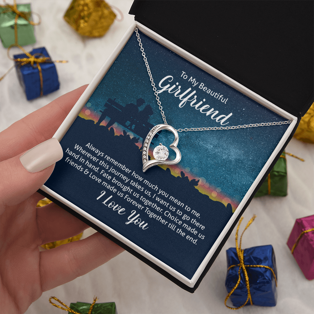 Valentine's Day Necklace for Girlfriend – To My Beautiful Girlfriend Gift - Gift Junction 