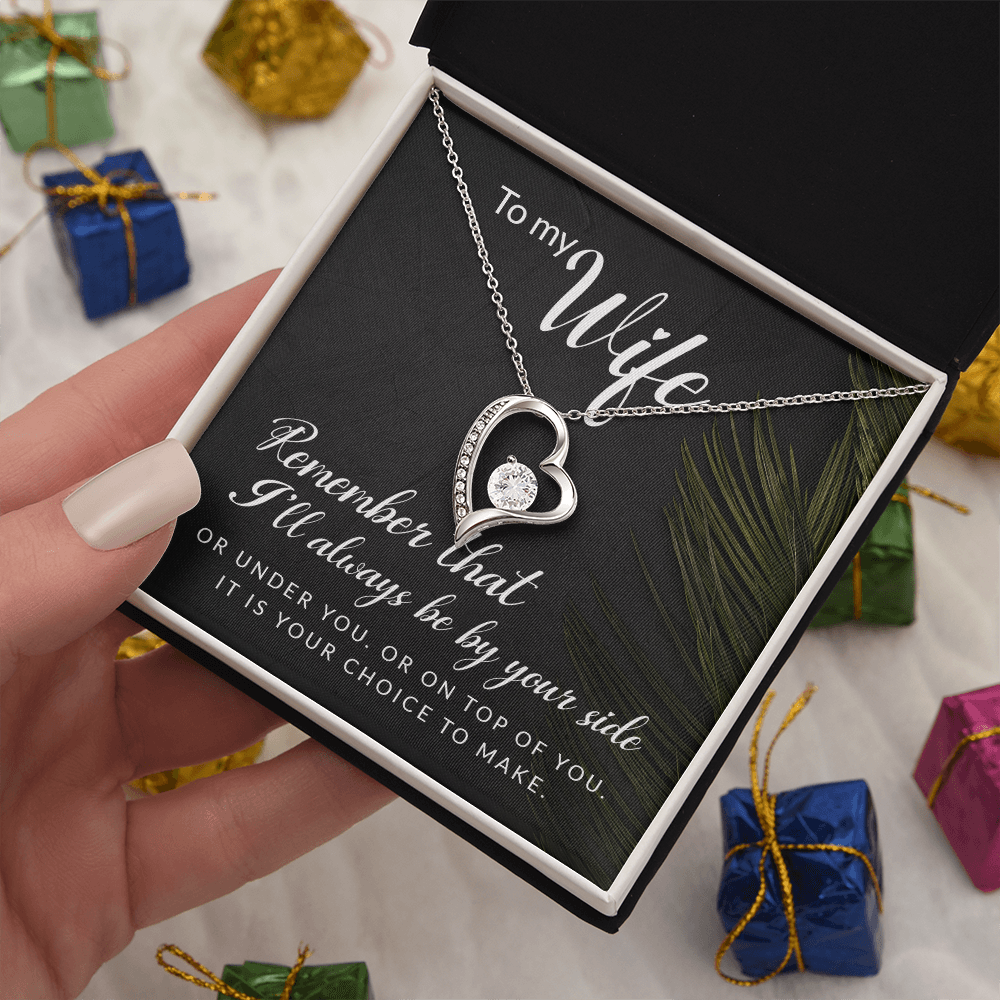 To My Girl Heart Shaped Necklace, I Love You Presents for Her, Valentines Day Birthday Present for Her GF Wife - Gift Junction 