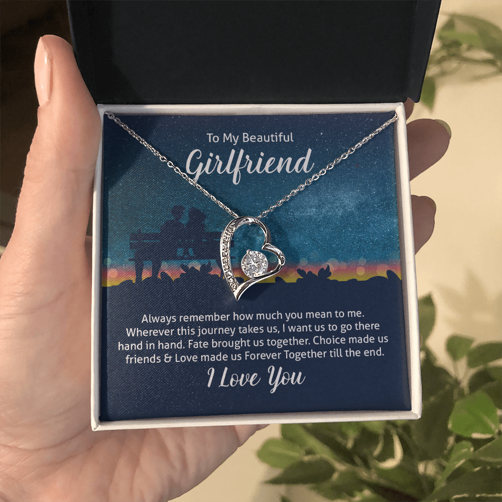 Valentine's Day Necklace for Girlfriend – To My Beautiful Girlfriend Gift - Gift Junction 