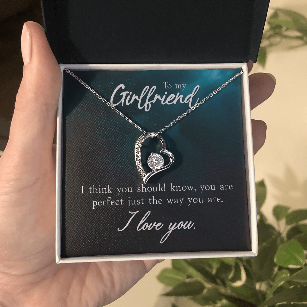 To my Girlfriend  Necklace with Printed Message - Birthday, Wedding , for Girlfriend - I Love You Presents for Valentine Active - Gift Junction 