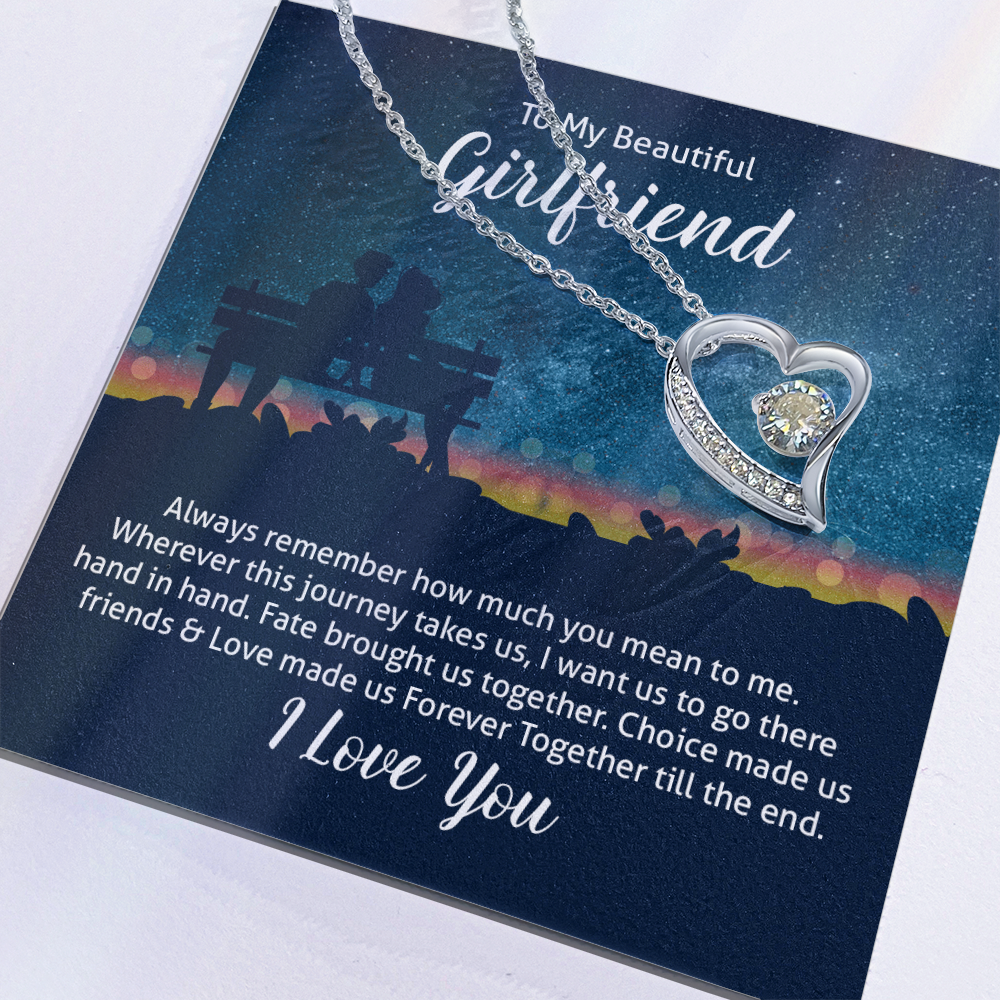 Valentine's Day Necklace for Girlfriend – To My Beautiful Girlfriend Gift - Gift Junction 