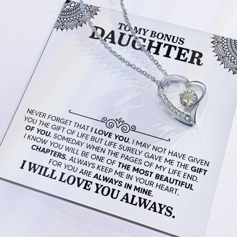 To my Daughter, Personalised Gift, Engraved Heart Necklace, Any Text, Necklace, Gift for Her, Birthday, Anniversary , Valentine's Day - Gift Junction 