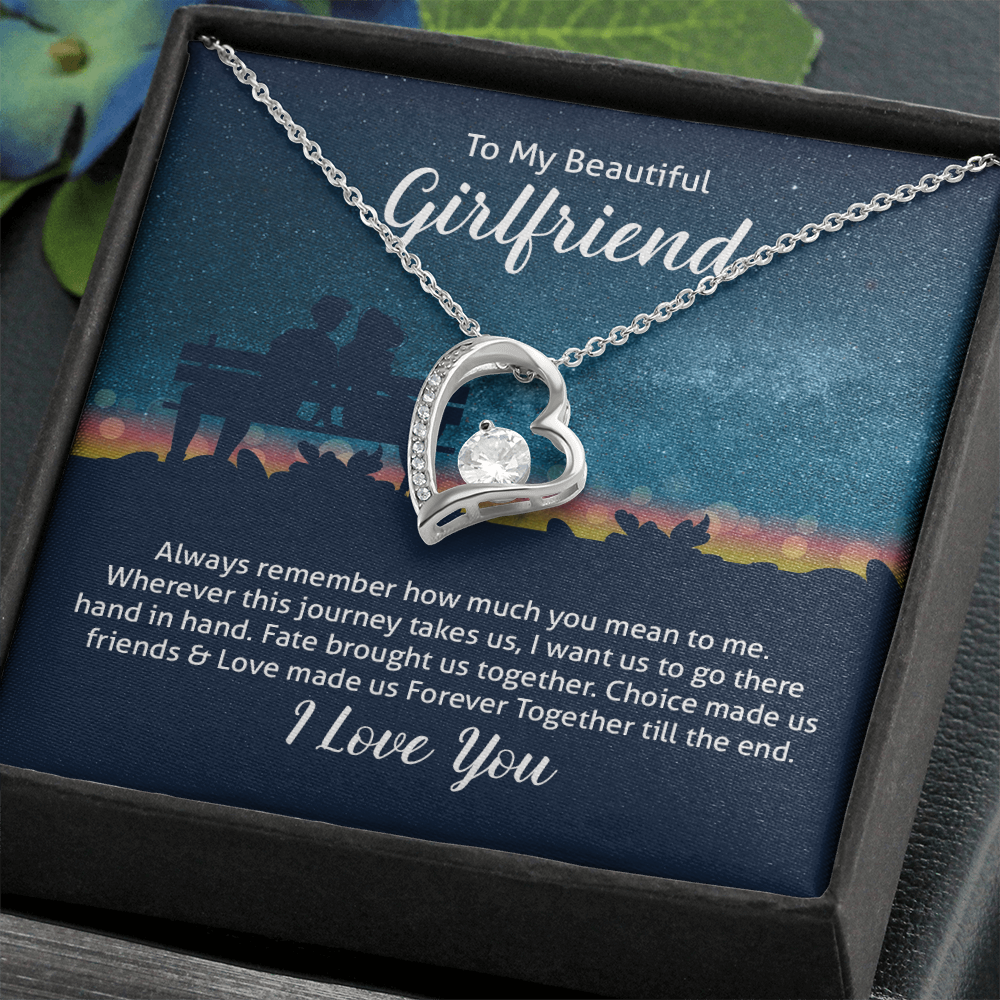 Valentine's Day Necklace for Girlfriend – To My Beautiful Girlfriend Gift - Gift Junction 