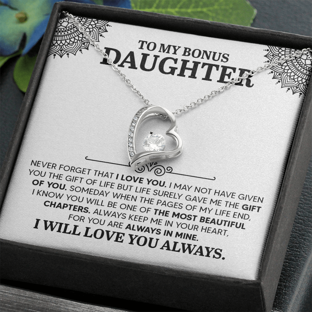 To my Daughter, Personalised Gift, Engraved Heart Necklace, Any Text, Necklace, Gift for Her, Birthday, Anniversary , Valentine's Day - Gift Junction 