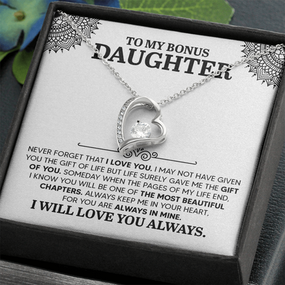 To my Daughter, Personalised Gift, Engraved Heart Necklace, Any Text, Necklace, Gift for Her, Birthday, Anniversary , Valentine's Day - Gift Junction 