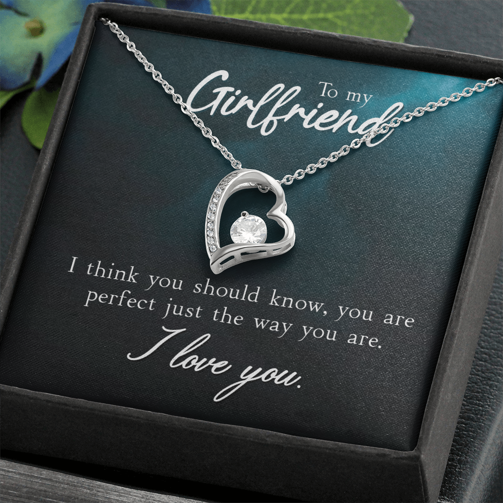 To my Girlfriend  Necklace with Printed Message - Birthday, Wedding , for Girlfriend - I Love You Presents for Valentine Active - Gift Junction 