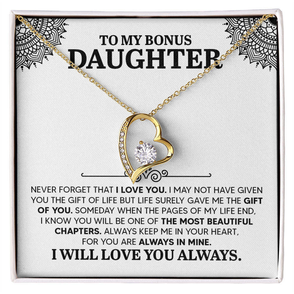 To my Daughter, Personalised Gift, Engraved Heart Necklace, Any Text, Necklace, Gift for Her, Birthday, Anniversary , Valentine's Day - Gift Junction 