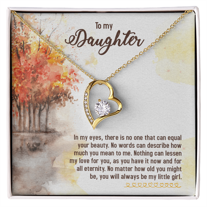 To my Daughter, Gift for Daughter Heart Pendant Sentimental Gift for Her Cherished Keepsake from Mum or Dad Daughter's Birthday Christmas Present for Her - Gift Junction 