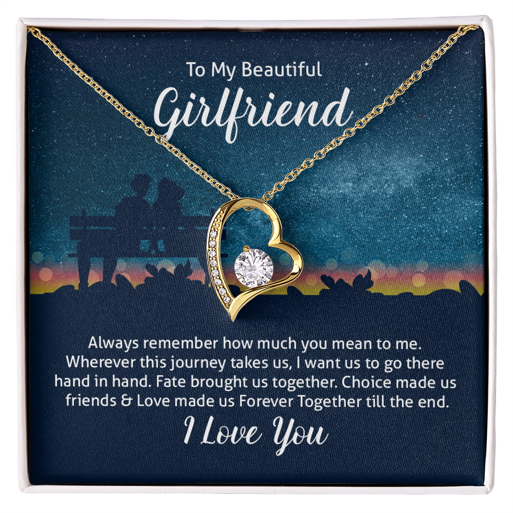 Valentine's Day Necklace for Girlfriend – To My Beautiful Girlfriend Gift - Gift Junction 