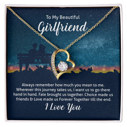 Valentine's Day Necklace for Girlfriend – To My Beautiful Girlfriend Gift - Gift Junction 