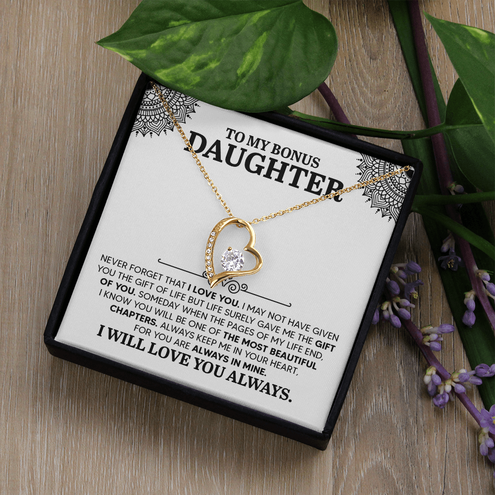 To my Daughter, Personalised Gift, Engraved Heart Necklace, Any Text, Necklace, Gift for Her, Birthday, Anniversary , Valentine's Day - Gift Junction 